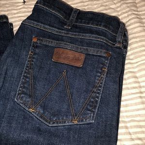 Mens Wrangler Boot Cut Jeans Size 36x 32